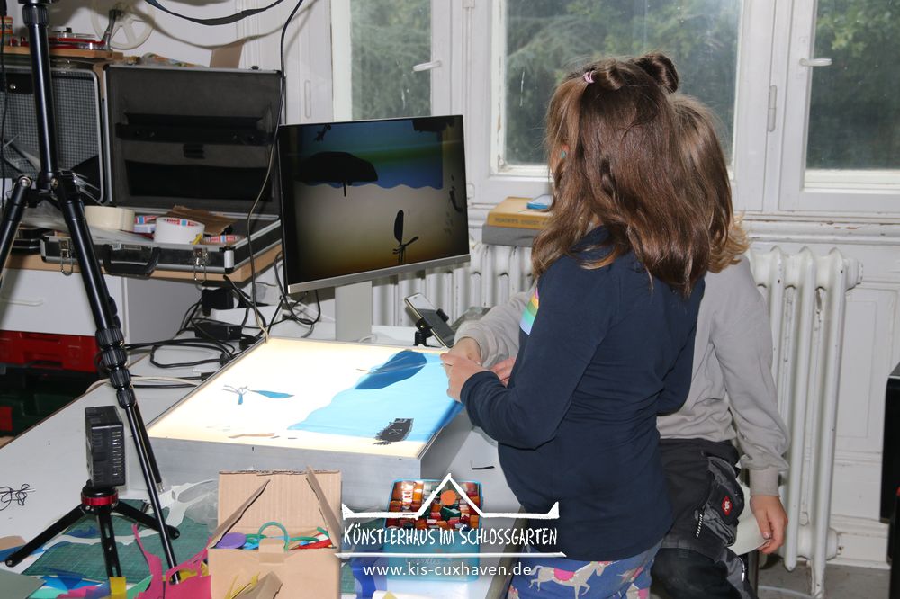 Animations-Workshop mit Kindern - Davaj Voyage - Johan Robin & Anja Tchepets - Künstlerhaus im Schlossgarten - Cuxhaven