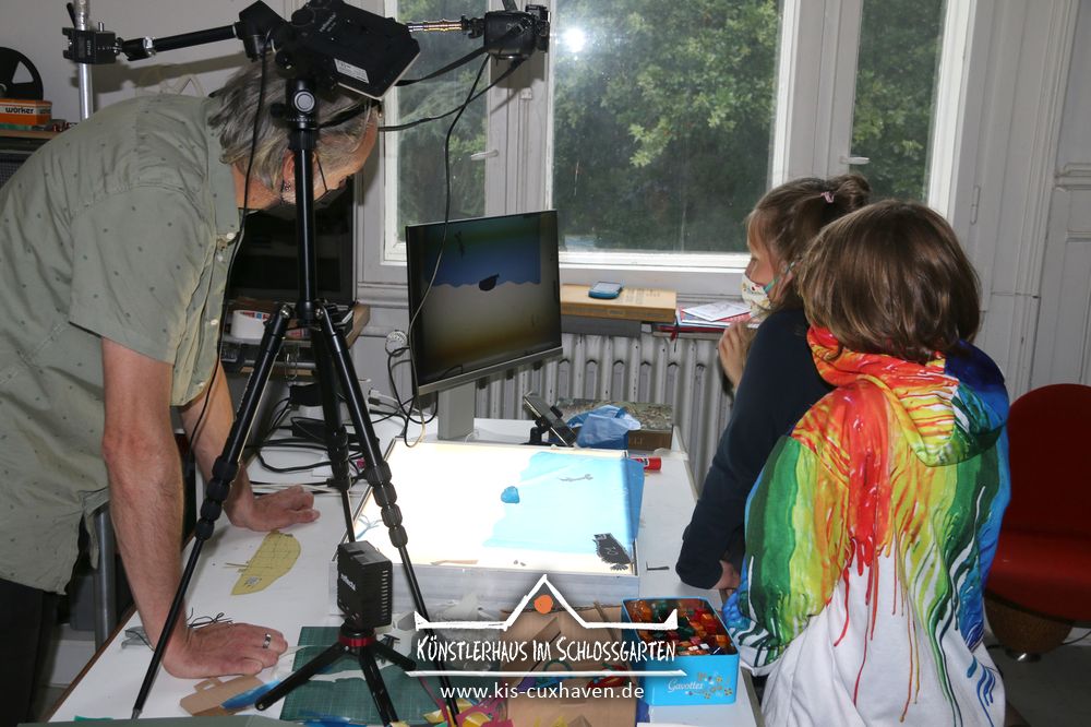 Animations-Workshop mit Kindern - Davaj Voyage - Johan Robin & Anja Tchepets - Künstlerhaus im Schlossgarten - Cuxhaven