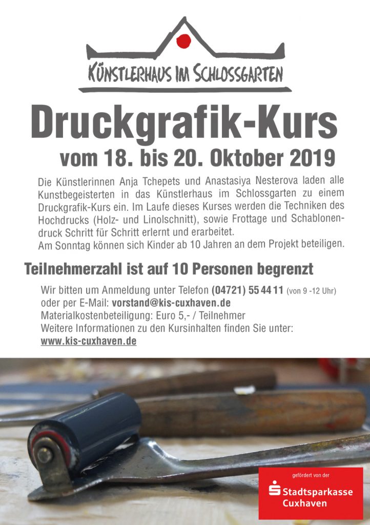 Druckgrafik Kurs für Laien im Künstlerhaus im Schlossgarten