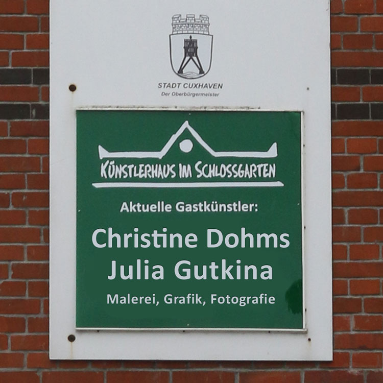 Chrfistine Dohms und Julia Gutkina sind im Sommer 2023 Gastkünstlerinnen im Künstlerhaus im Schlossgarten in Cuxhaven